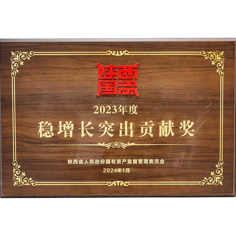 陕西省国资委2023年度稳增长突出贡献奖 陕西省国资委2023年度稳增长突出贡献奖